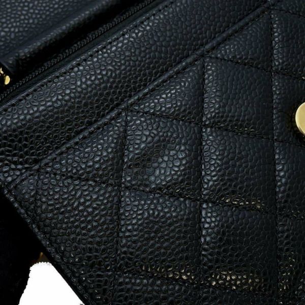 シャネル チェーンウォレット クラシック マトラッセ ココマーク キャビアスキン AP0250 CHANEL 財布 黒