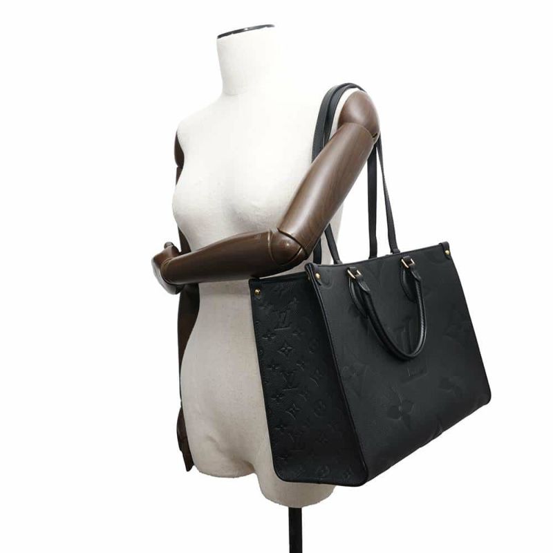 ルイヴィトン トートバッグ モノグラム・アンプラント オンザゴーMM M45595 2way ブラック 黒