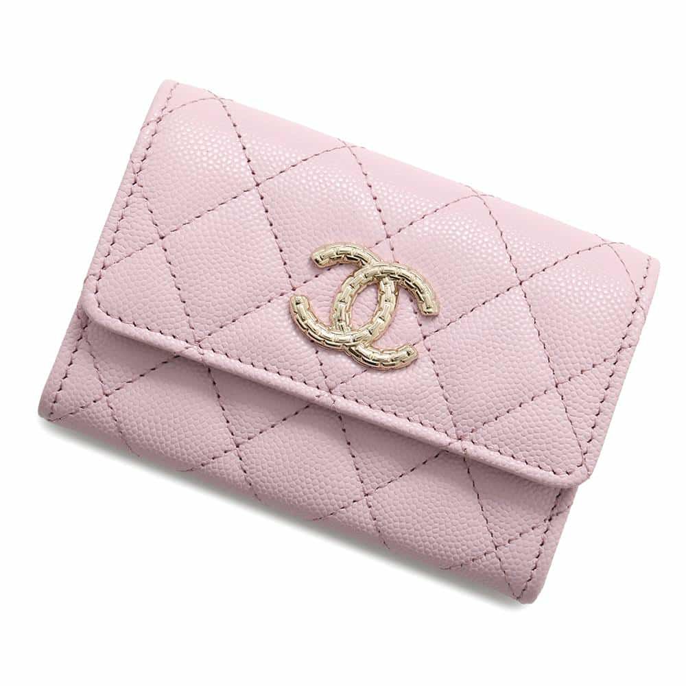 シャネル コインケース マトラッセ ココマーク キャビアスキン AP4093  