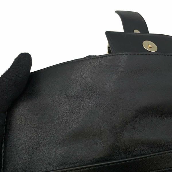 ✨美品✨ブルガリ　ショルダーバッグ　チャンドラ　黒　トートバッグ　レザー　シボ革 ✨美品✨ブルガリ ショルダーバッグ チャンドラ 黒 トートバッグ