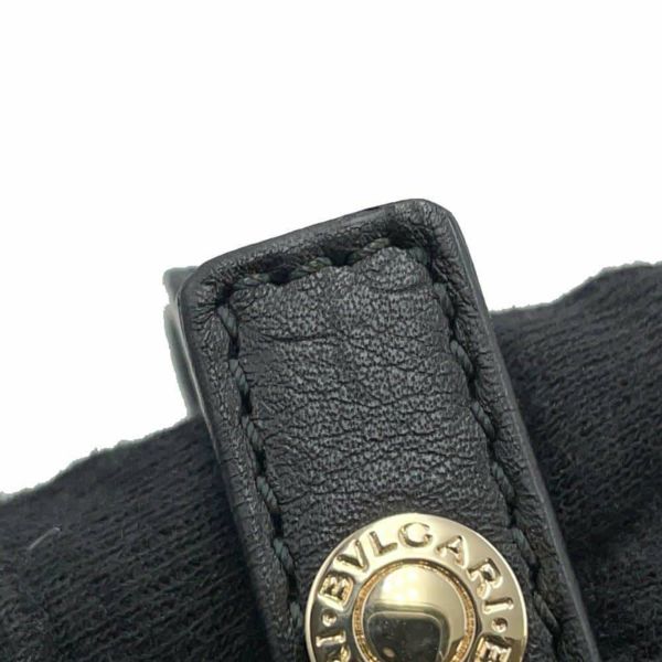 ブルガリ ショルダーバッグ チャンドラ レザー BVLGARI 黒 安心