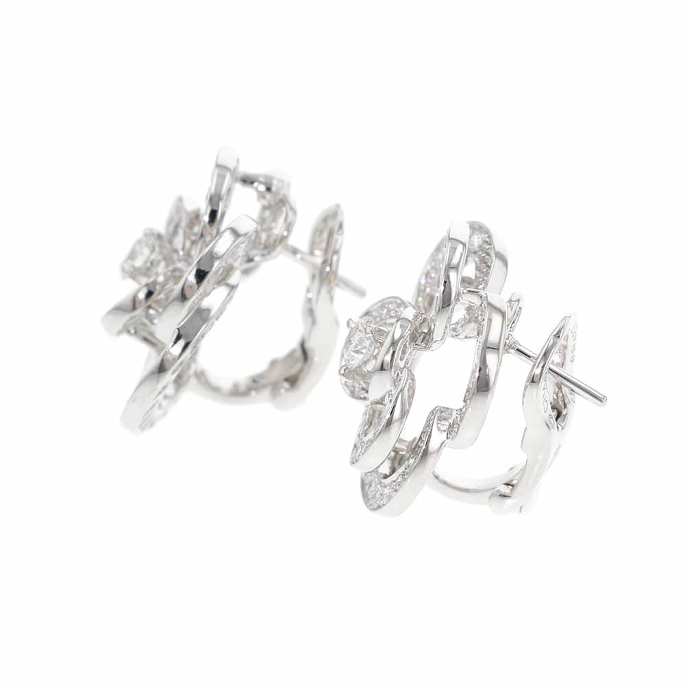 シャネル ピアス カメリア コレクション イヤリング ダイヤモンド 126P 約1.39ct K18WGホワイトゴールド J2672 CHANEL ジュエリー