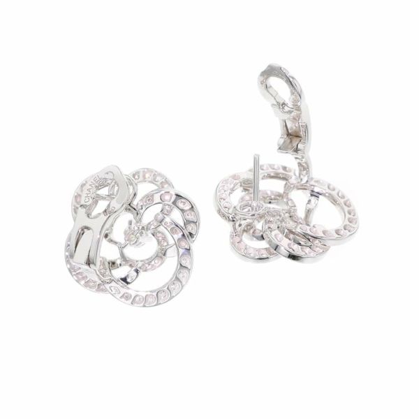シャネル ピアス カメリア コレクション イヤリング ダイヤモンド 126P 約1.39ct K18WGホワイトゴールド J2672 CHANEL ジュエリー