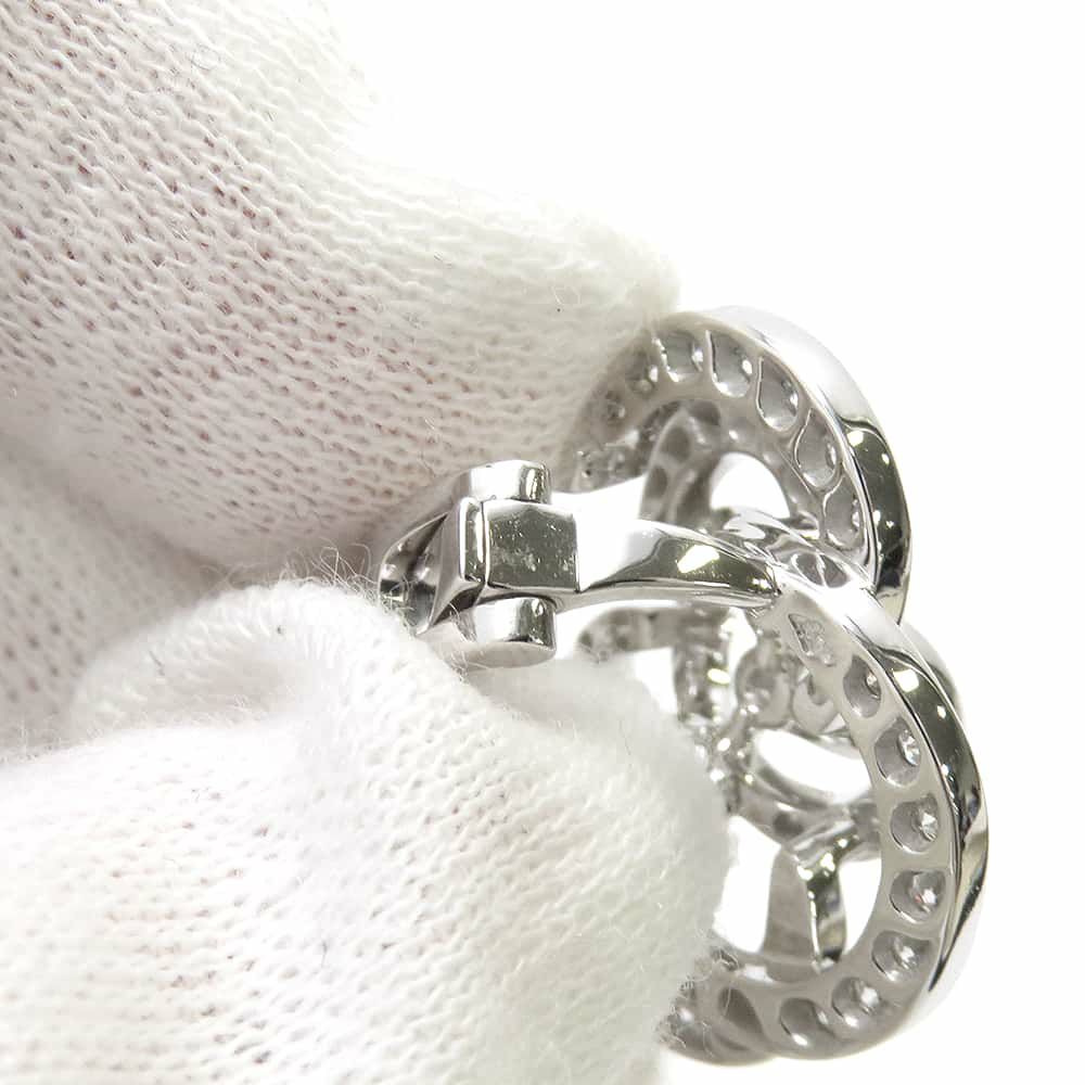 シャネル ピアス カメリア コレクション イヤリング ダイヤモンド 126P 約1.39ct K18WGホワイトゴールド J2672 CHANEL ジュエリー