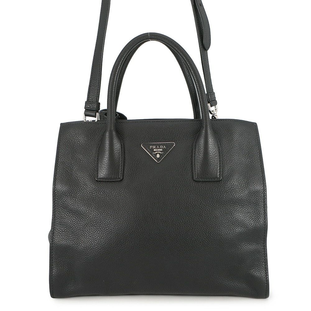 プラダ ハンドバッグ レザー KPB046 PRADA 2wayバッグ 黒