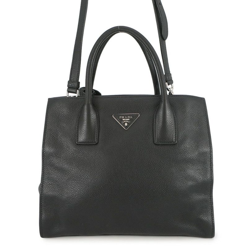 プラダ ハンドバッグ レザー KPB046 PRADA 2wayバッグ 黒