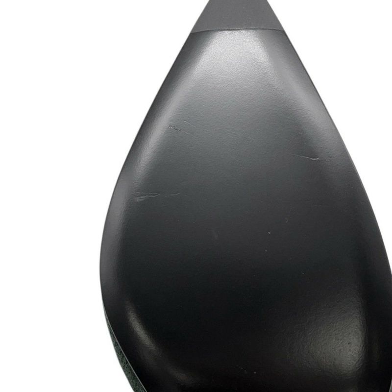 エルメス パンプス ファタル85 グリーン スエード レディースサイズ38 HERMES 靴