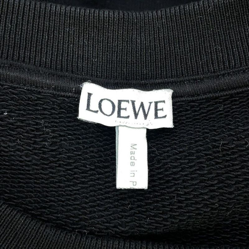 ロエベ スウェット ロゴ刺繍 レギュラーフィットスウェットシャツ メンズサイズXXL H526Y24J26 LOEWE 黒 トップス