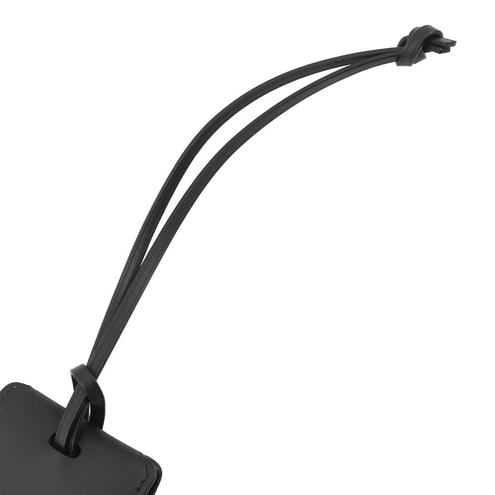 バレンシアガ バッグチャーム タグ キーリングチャーム レザー 8196402ABMB1000 BALENCIAGA 黒