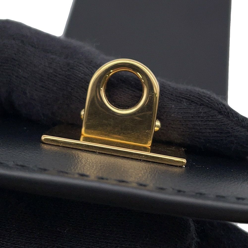 バレンシアガ バッグチャーム タグ キーリングチャーム レザー 8196402ABMB1000 BALENCIAGA 黒