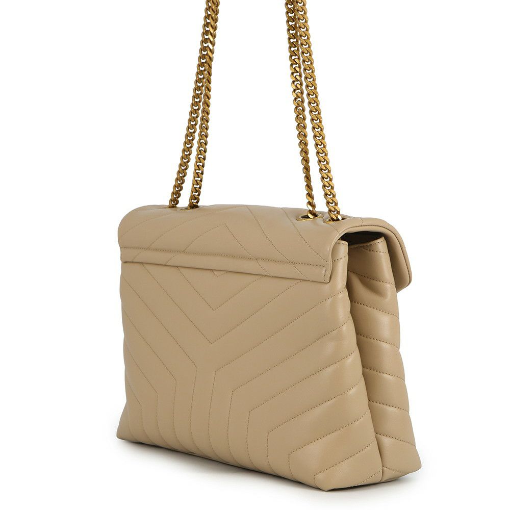 サンローランパリ チェーンショルダー バッグ ルル ミディアム レザー