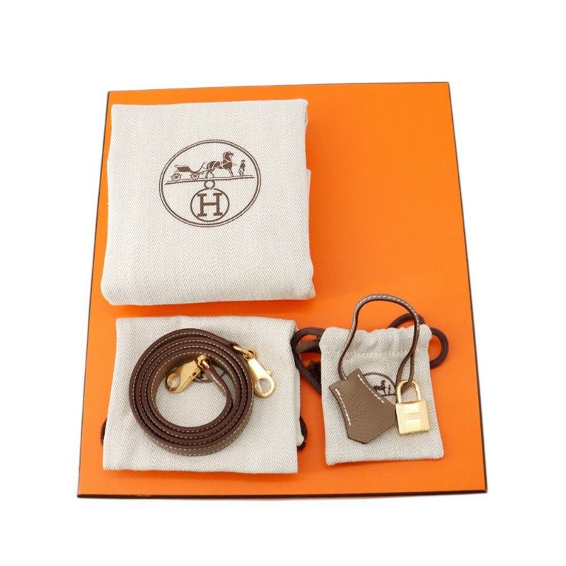 エルメス ハンドバッグ ケリー25 内縫い エトゥープ/ゴールド金具 トゴ W刻印 ２wayショルダー