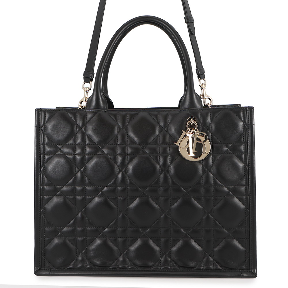 ディオール トートバッグ マクロカナージュ ブックトート ミディアム M1324OWHP Christian Dior 2way 黒