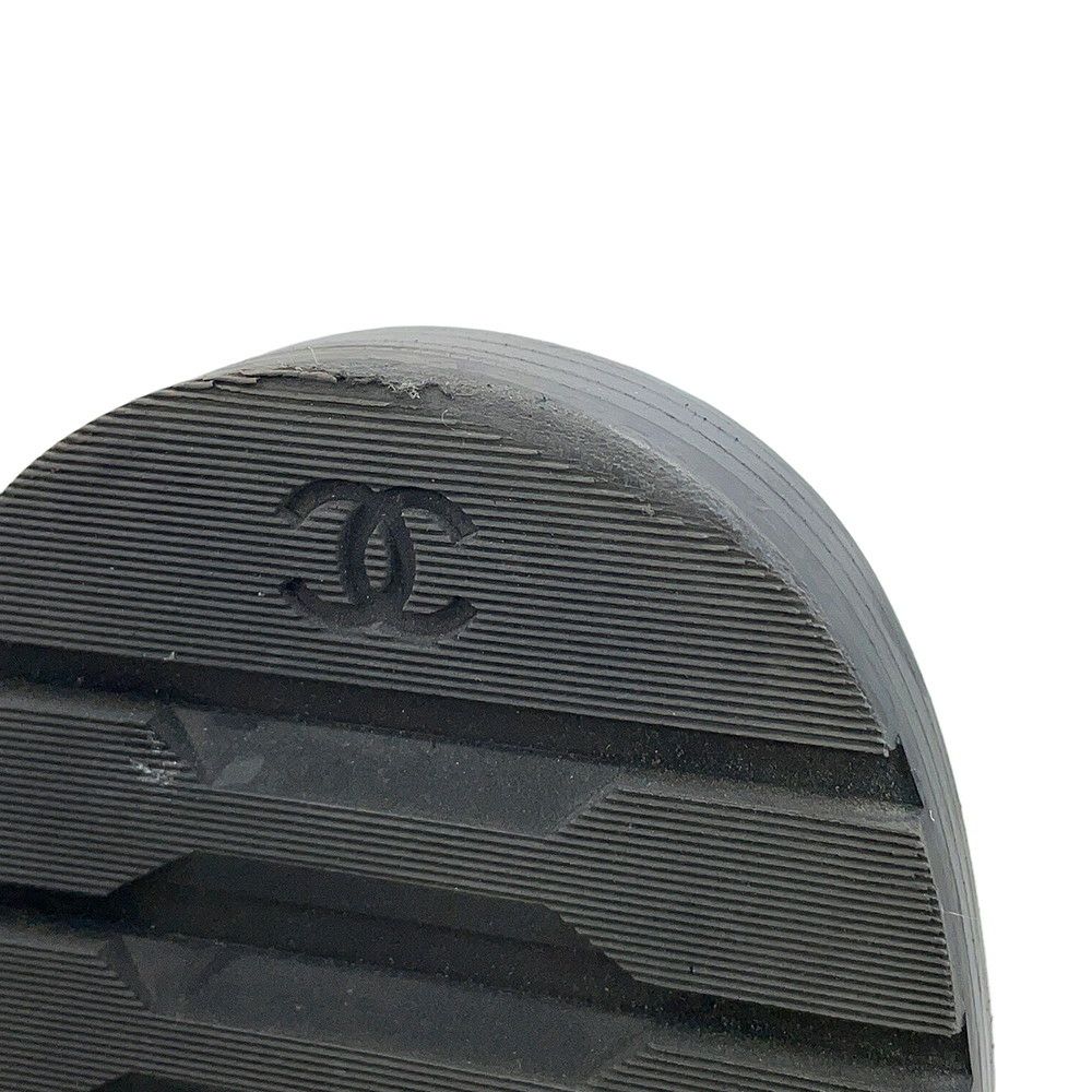 シャネル ショートブーツ マトラッセ ココマーク CHANEL19 レザー レディースサイズ37 1/2C G36424 CHANEL 靴 黒