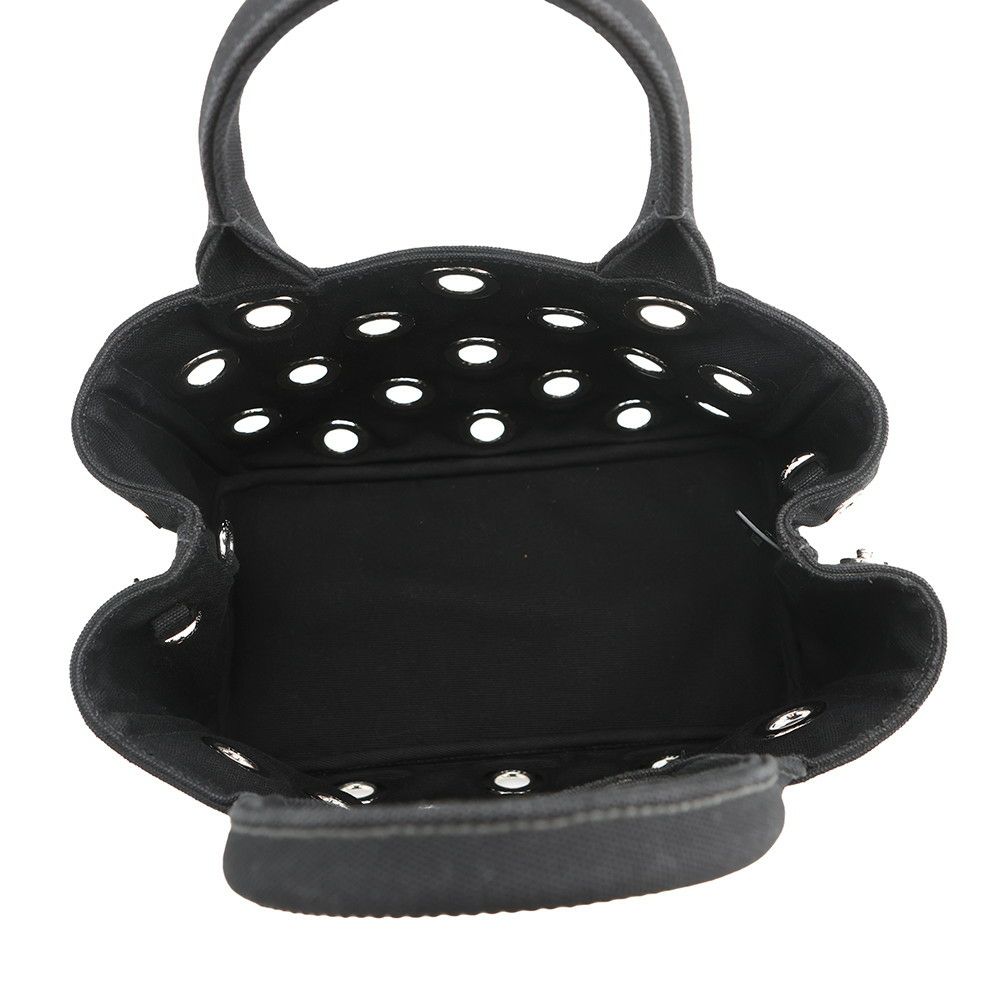 プラダ トートバッグ カナパ CANAPA パンチング キャンバス 1BG439 PRADA 2way 黒