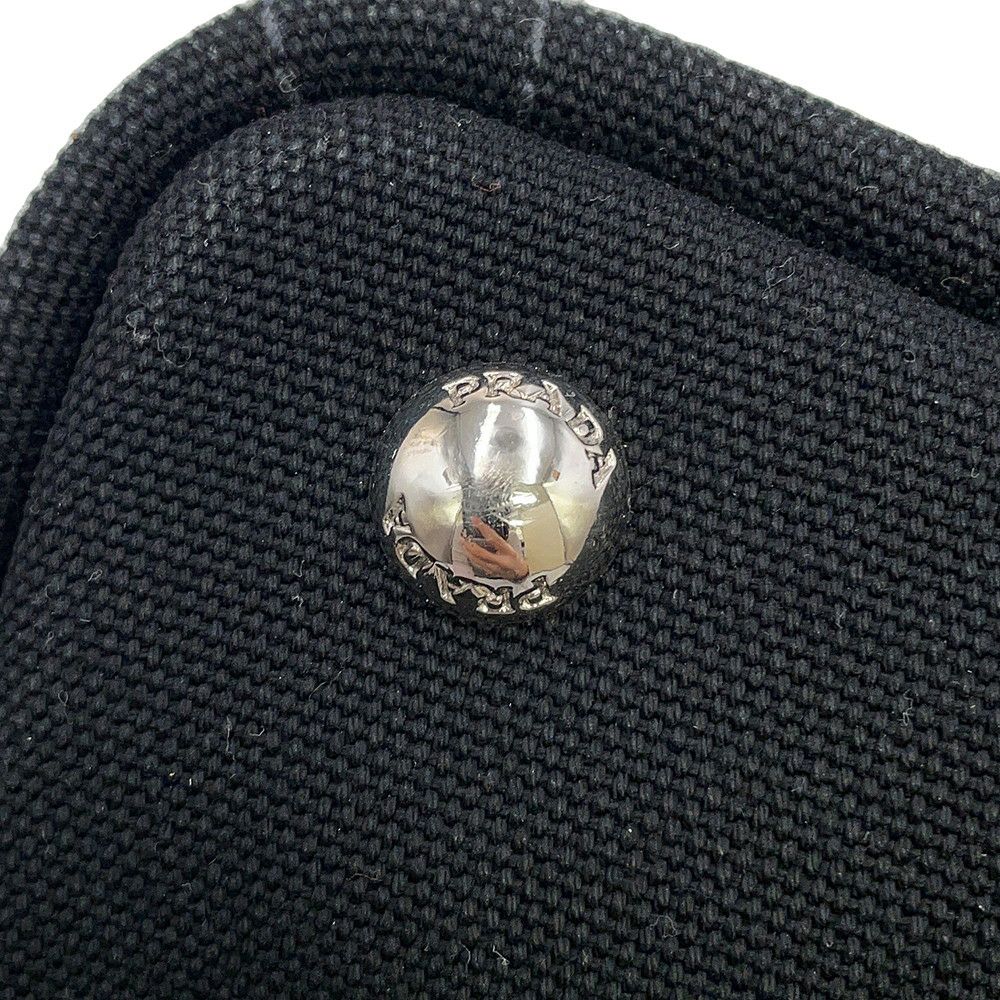 プラダ トートバッグ カナパ CANAPA パンチング キャンバス 1BG439 PRADA 2way 黒