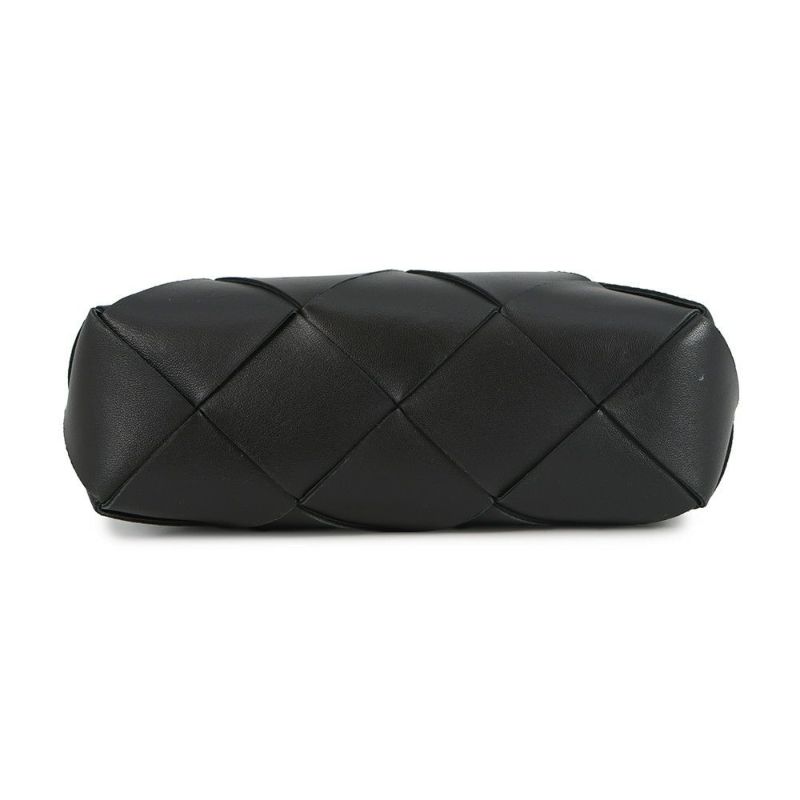 ボッテガヴェネタ ショルダーバッグ イントレチャート スモール カセット ラムスキン 709417 BOTTEGA VENETA 黒