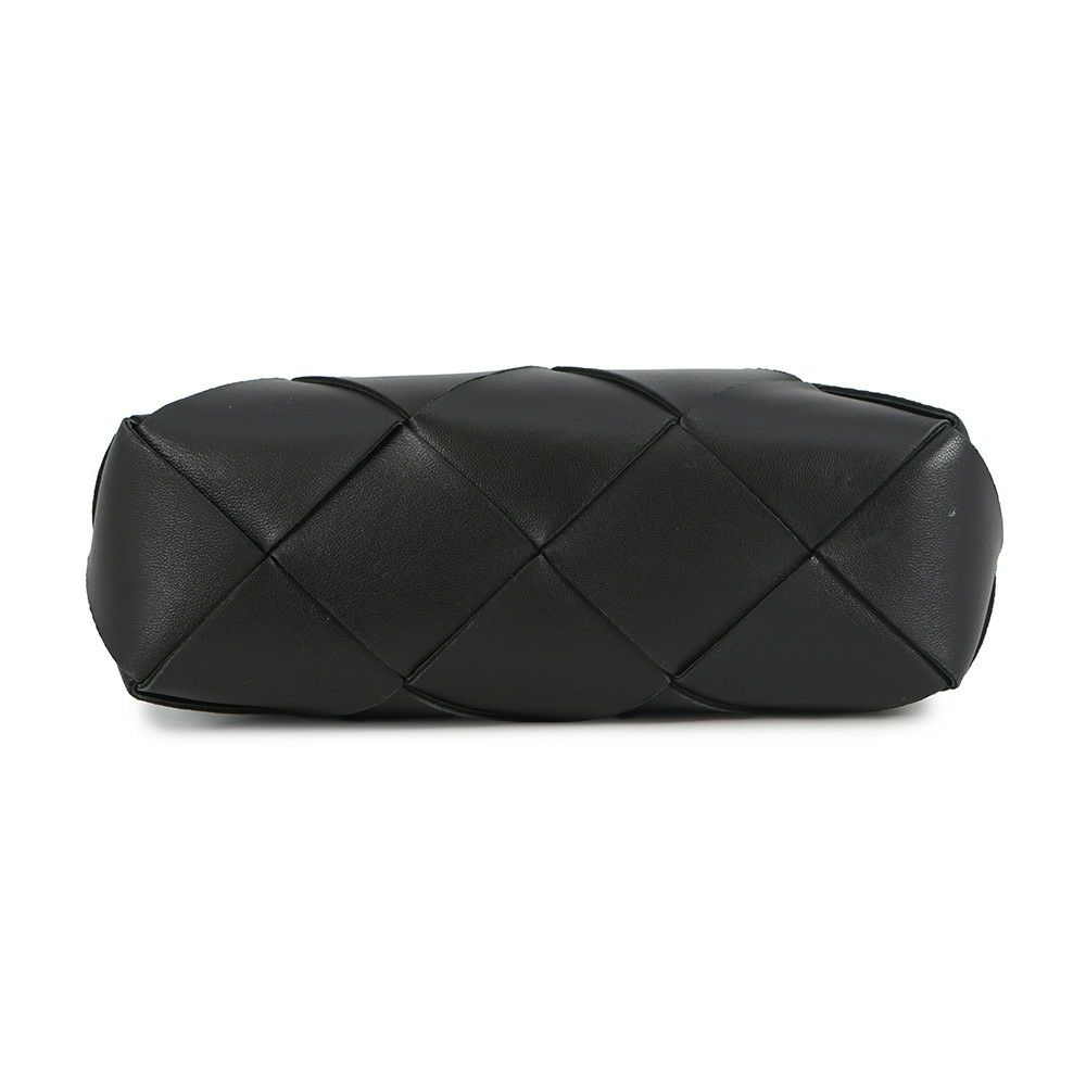 ボッテガヴェネタ ショルダーバッグ イントレチャート スモール カセット ラムスキン 709417 BOTTEGA VENETA 黒