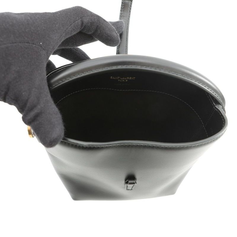 サンローランパリ ハンドバッグ LE 37 ミニ バケットバッグ レザー 765870 SAINT LAURENT PARIS 黒 2way
