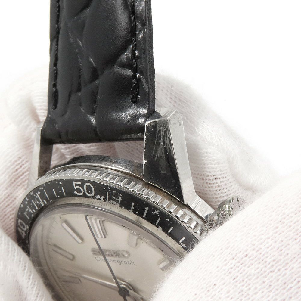 セイコー ワンプッシュ クロノグラフ ヴィンテージ 5719-8980 SEIKO 腕時計 ウォッチ シルバー文字盤