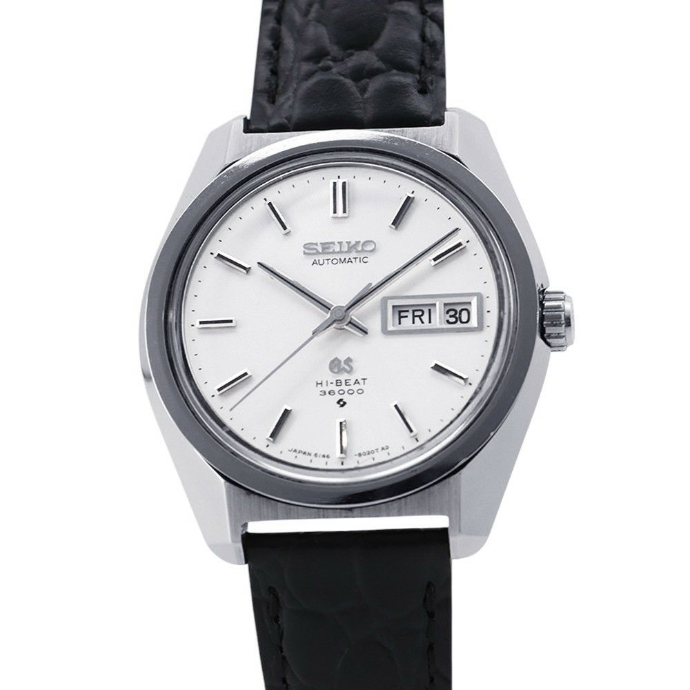 セイコー グランドセイコー ハイビート 36000 デイデイト 6146-8000 SEIKO 腕時計 シルバー文字盤
