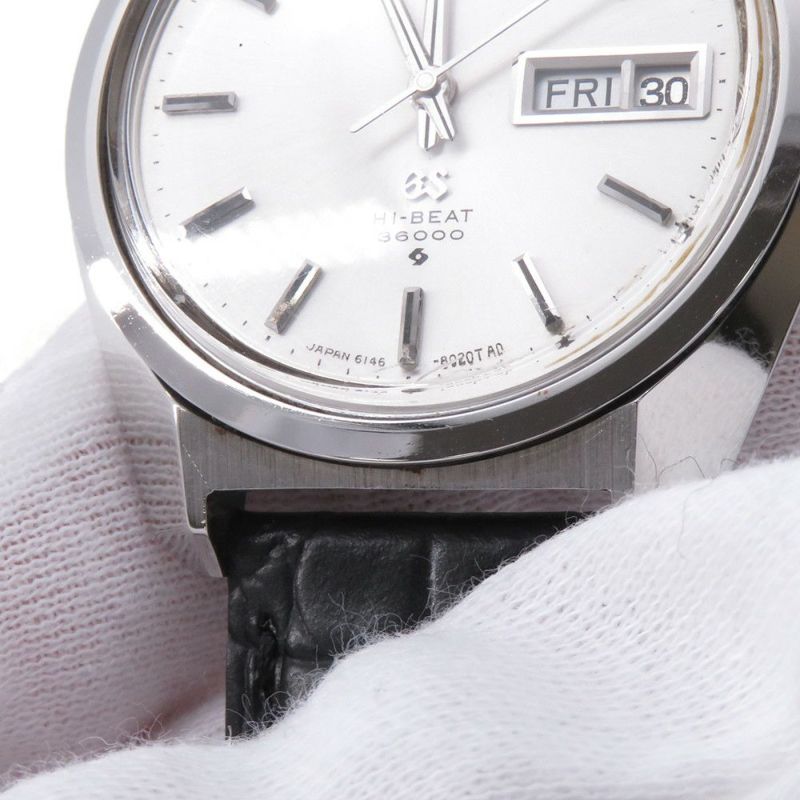 セイコー グランドセイコー ハイビート 36000 デイデイト 6146-8000 SEIKO 腕時計 シルバー文字盤
