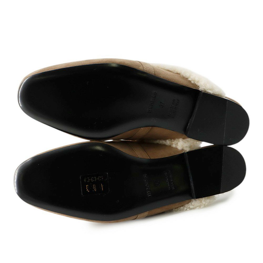 エルメス ミュール オズ OZ シープスキン ベロア レディースサイズ37 HERMES 靴