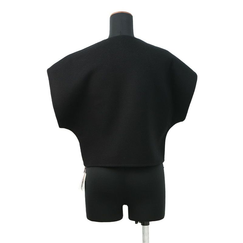 エルメス ボレロ ショートスリーブボレロ レディースサイズ36 カシミヤ HERMES アウター 黒