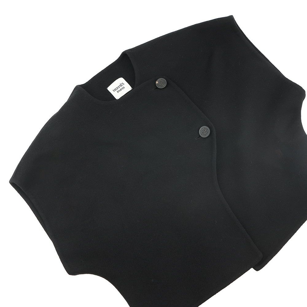 エルメス ボレロ ショートスリーブボレロ レディースサイズ36 カシミヤ HERMES アウター 黒
