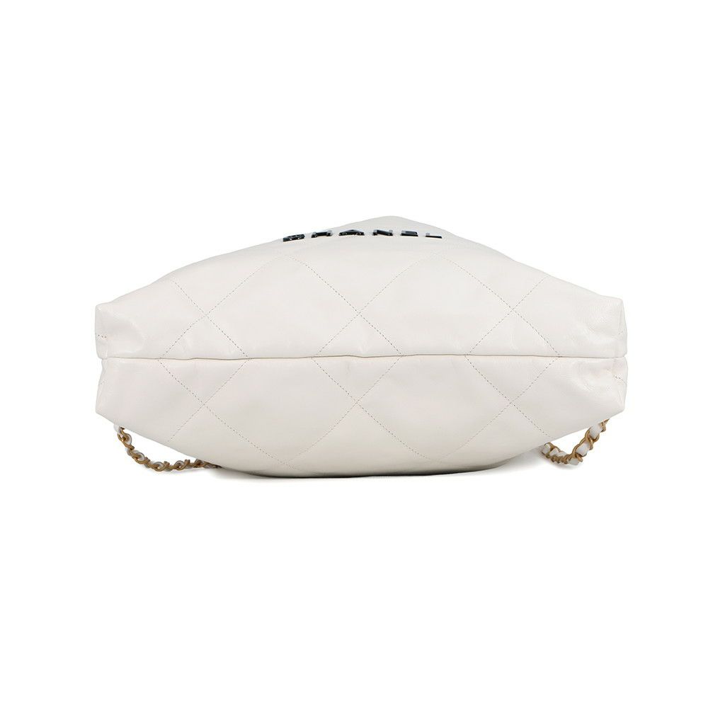 シャネル リュック シャネル22 ラージ レザー AS3313 CHANEL バックパック バッグ 白