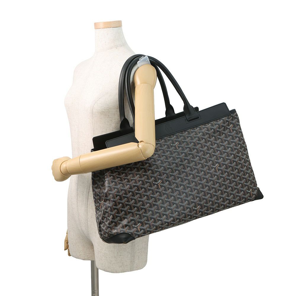 ゴヤール トートバッグ ベルシャスMM PVC レザー GOYARD 黒