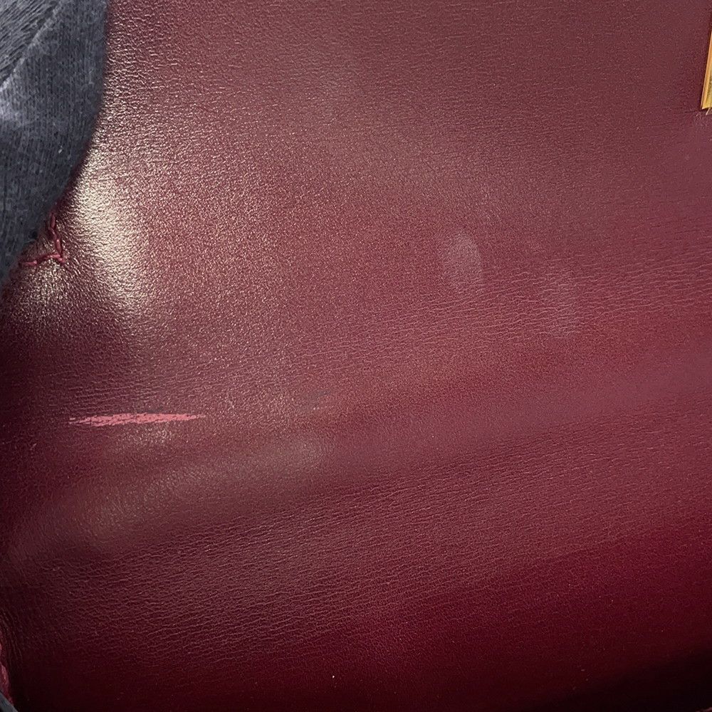 エルメス ハンドバッグ ケリー32 内縫いルージュアッシュ/ゴールド金具 ボックスカーフ □E刻印 ２wayショルダー