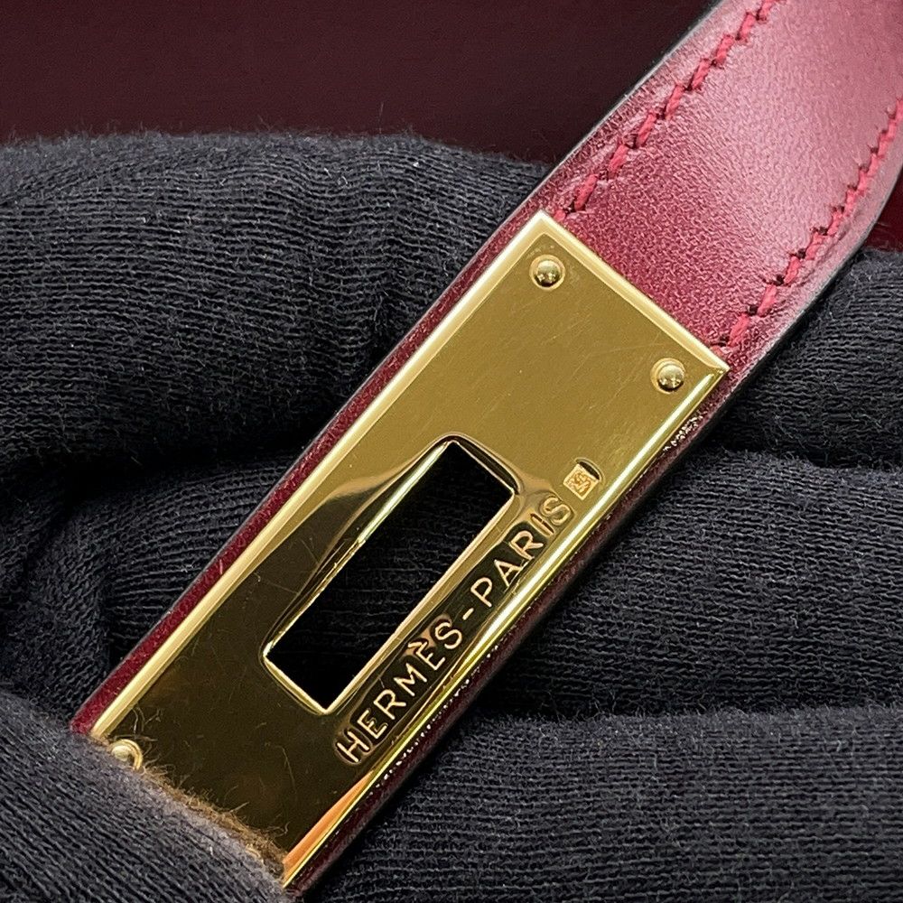 エルメス ハンドバッグ ケリー32 内縫いルージュアッシュ/ゴールド金具 ボックスカーフ □E刻印 ２wayショルダー