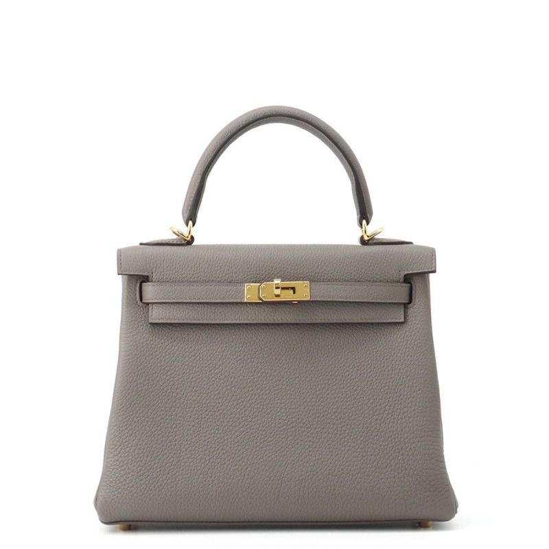 エルメス ハンドバッグ ケリー25 内縫い エタン/ゴールド金具 トゴ K刻印 ２wayショルダー