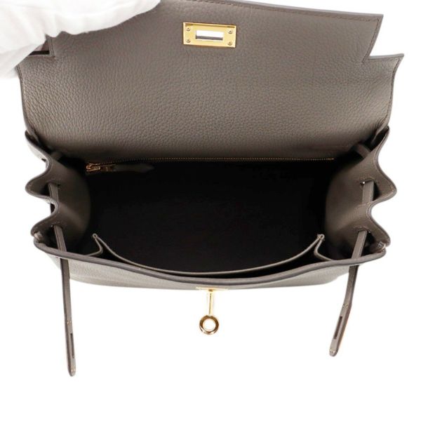 エルメス ハンドバッグ ケリー25 内縫い エタン/ゴールド金具 トゴ K刻印 ２wayショルダー