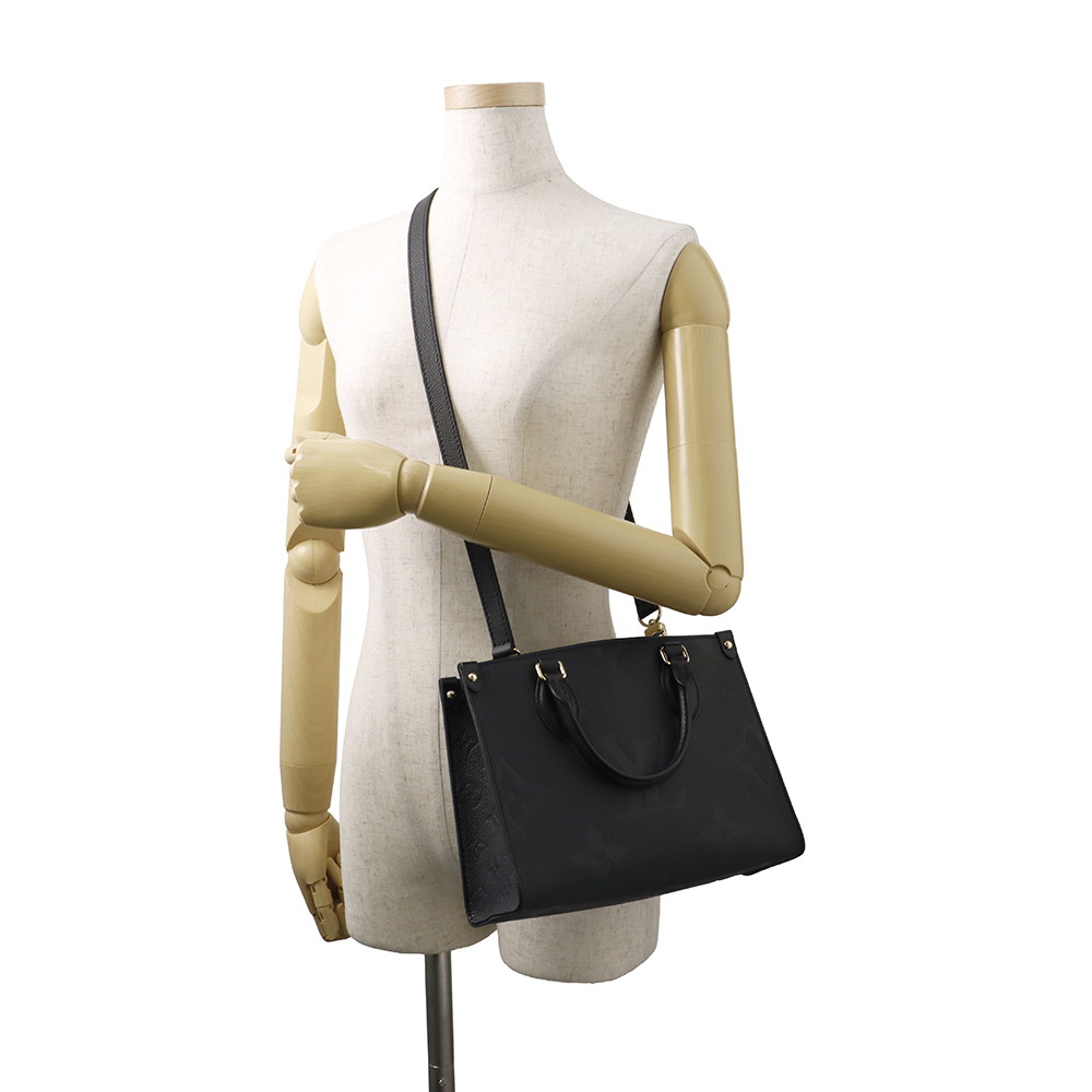 ルイヴィトン ハンドバッグ モノグラム・アンプラント オンザゴーPM M45653 LOUIS VUITTON ヴィトン バッグ 2wayショルダーバッグ ブラック 黒 ノワール