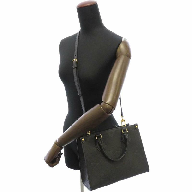 ルイヴィトン ハンドバッグ モノグラム・アンプラント オンザゴーPM M45653 LOUIS VUITTON ヴィトン バッグ 2wayショルダーバッグ ブラック 黒 ノワール