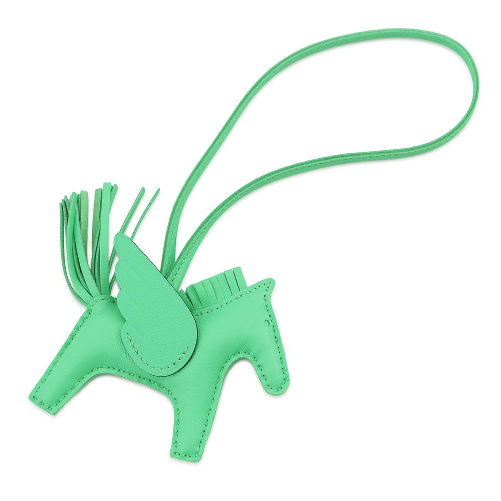 エルメス バッグチャーム ロデオPM ペガサス ヴェールコミック ラムスキン K刻印