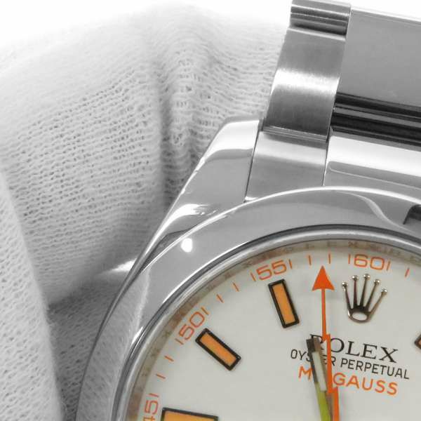 ロレックス ミルガウス V番 ルーレット 116400 ROLEX 腕時計 白文字盤