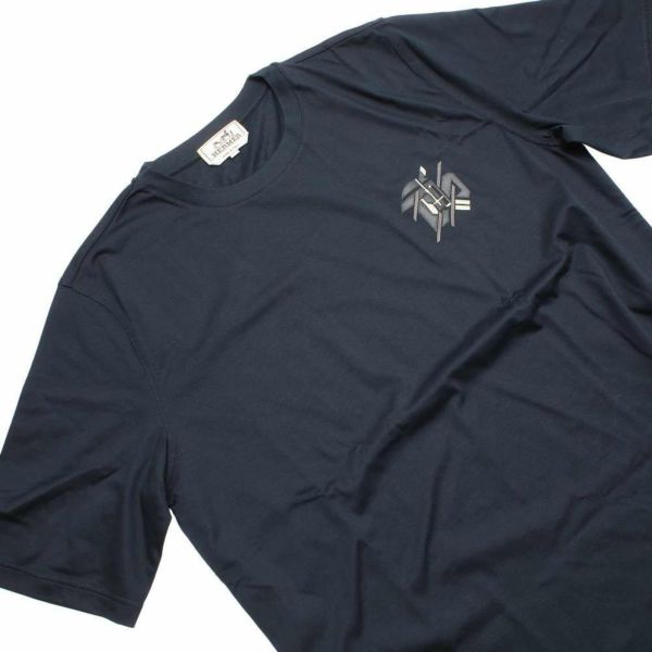 エルメス Tシャツ スーパーH Super コットン メンズサイズM HERMES トップス 黒