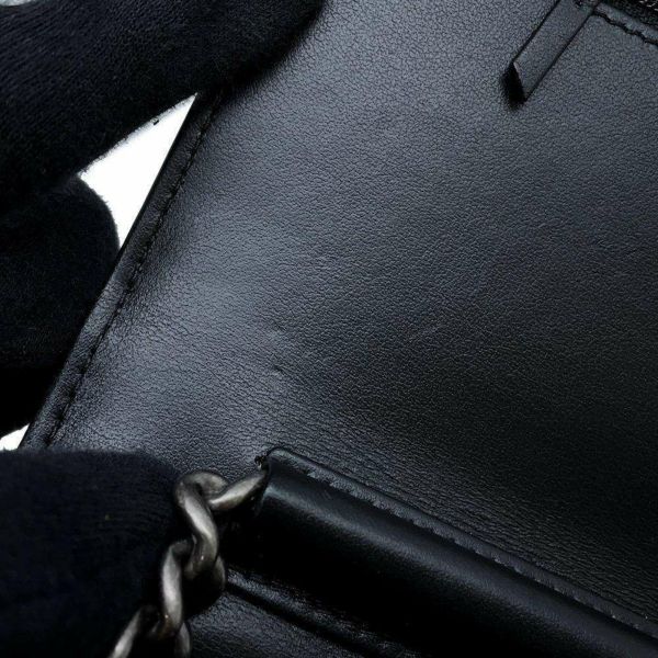 シャネル チェーンウォレット ボーイシャネル マトラッセ ココマーク キャビアスキン AP1117 CHANEL 黒