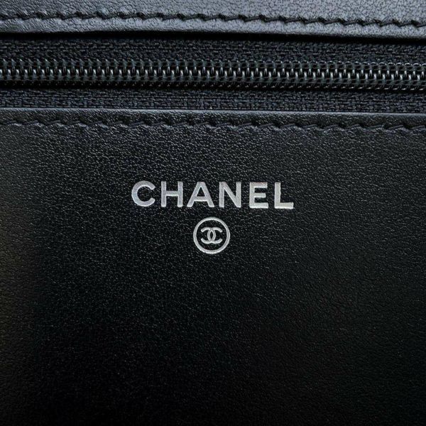 シャネル チェーンウォレット ボーイシャネル マトラッセ ココマーク キャビアスキン AP1117 CHANEL 黒