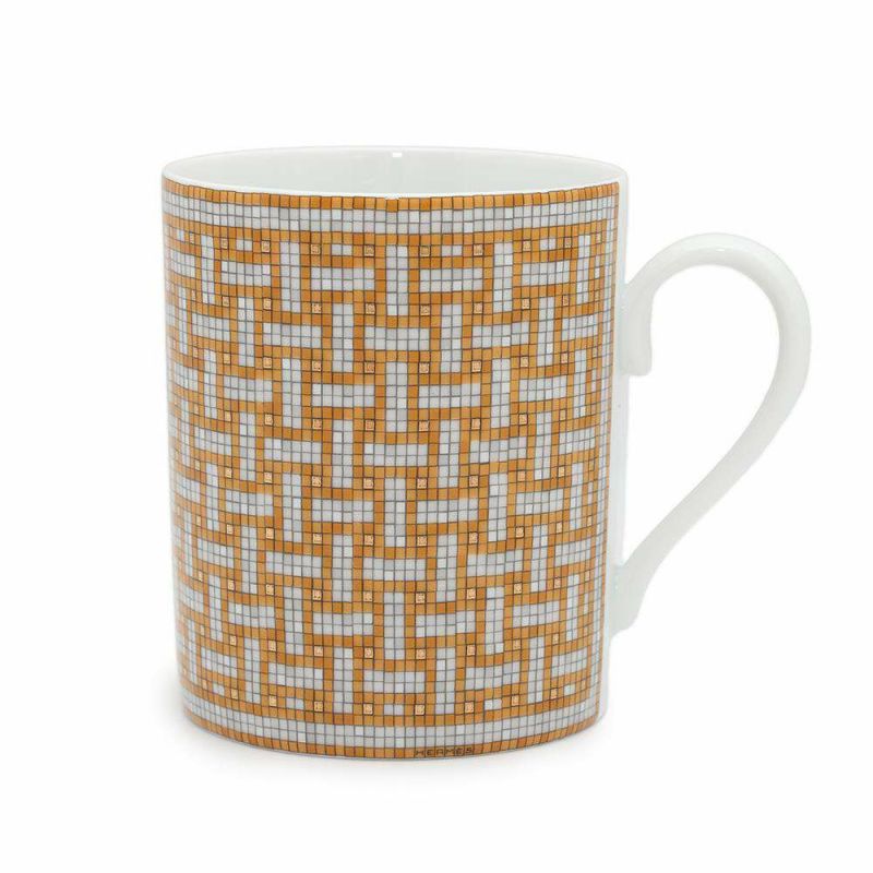 エルメス マグカップ モザイク24 ヴァンキャトル プラチナ シングル 300ml HERMES 幾何学模様
