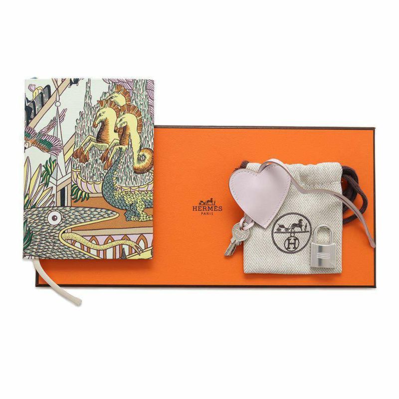 エルメス ノートカバー カルネ・シークレット モーブペール/シルバー金具 スイフト W刻印 HERMES アニマポリス