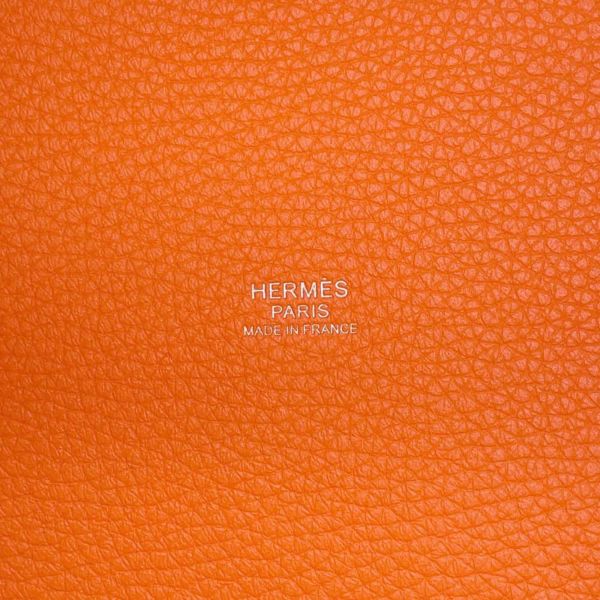 エルメス ハンドバッグ ピコタンロックPM オレンジミニアム/シルバー金具 トリヨンクレマンス B刻印