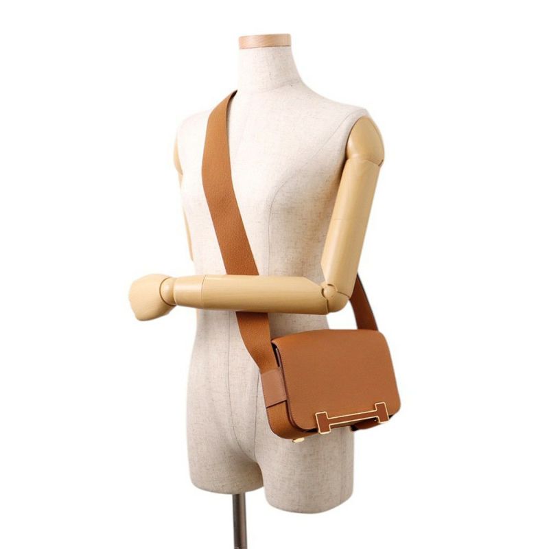 エルメス ショルダーバッグ ゲタ ゴールド/ゴールド金具 エバーカラー K刻印 HERMES シェーブル