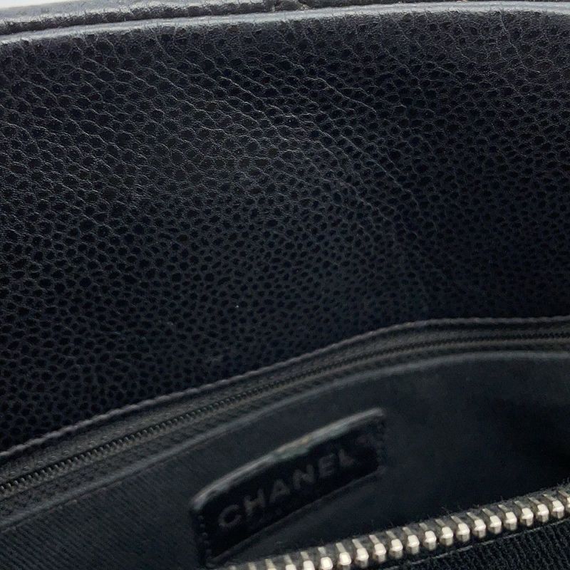 シャネル トートバッグ マトラッセ ココマーク ダブルチェーン キャビアスキン A67294 CHANEL ショルダーバッグ 黒
