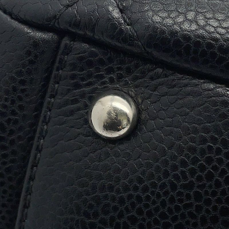 シャネル トートバッグ マトラッセ ココマーク ダブルチェーン キャビアスキン A67294 CHANEL ショルダーバッグ 黒