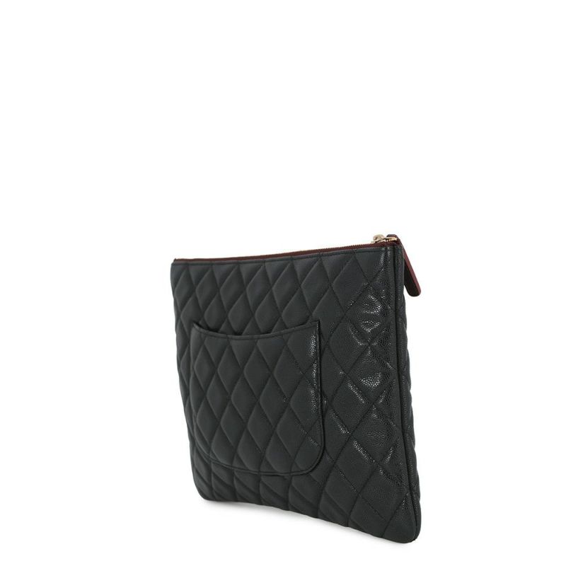 シャネル クラッチバッグ マトラッセ ココマーク キャビアスキン A82545 CHANEL 黒