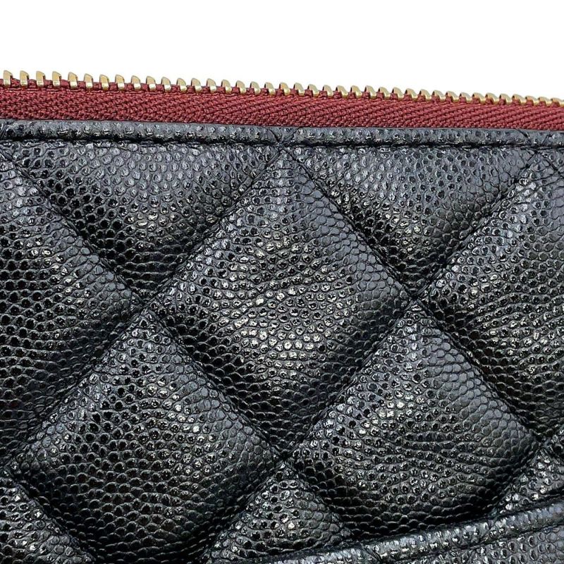 シャネル クラッチバッグ マトラッセ ココマーク キャビアスキン A82545 CHANEL 黒